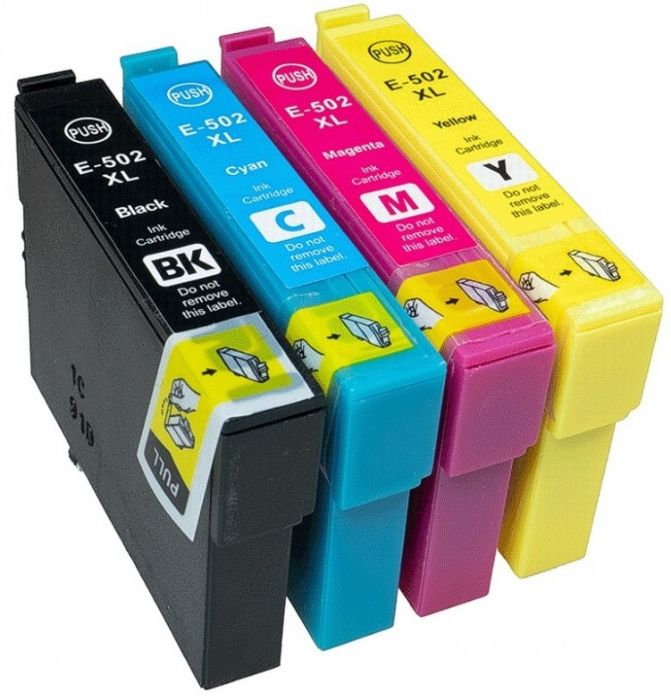 Conjunto 4 Tinteiros Epson Compatíveis 502XL