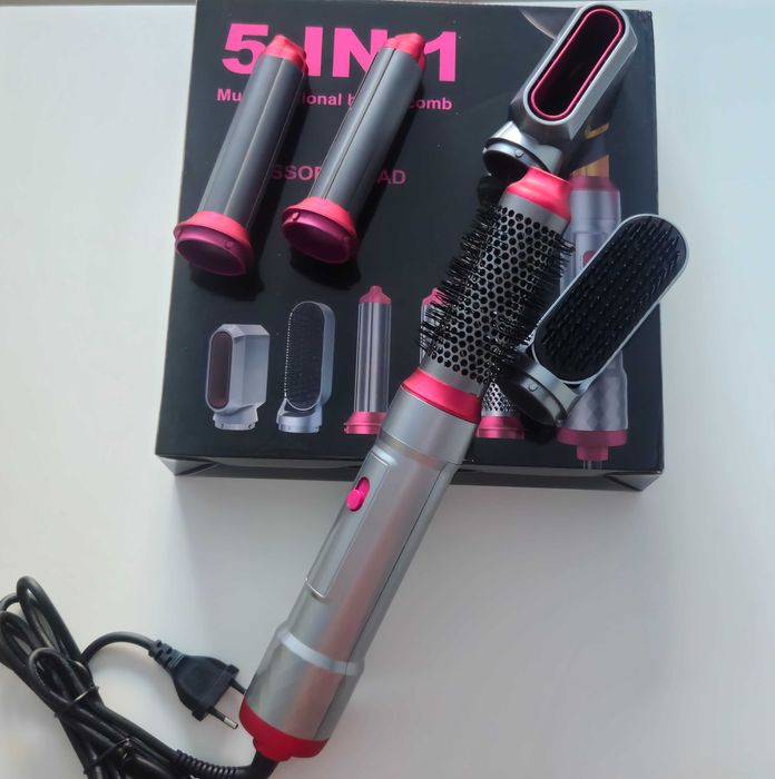 Wielofunkcyjna Suszarka Lokówka 5w1 Nowa jak Dyson Srebrna Mocna Loki