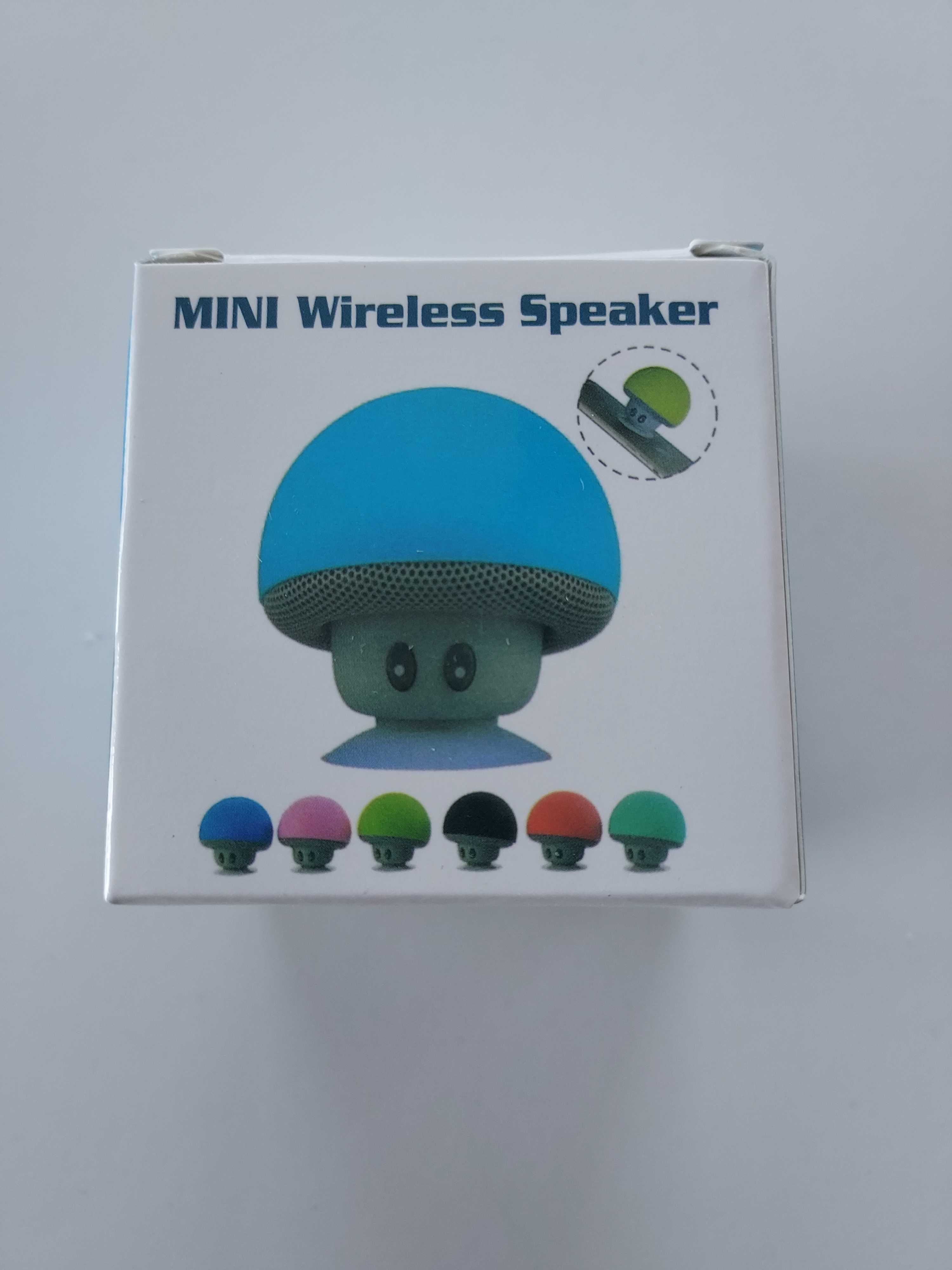 Głośnik Bluetooth grzybek z przyssawką i mikrofonem – miętowy