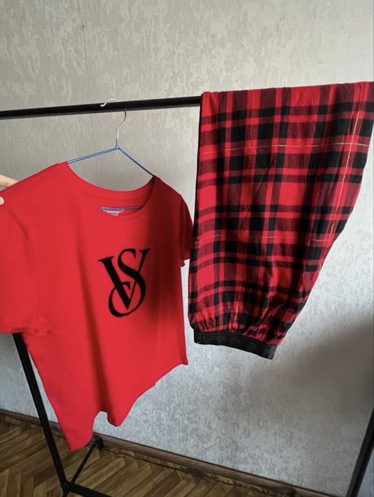 Piżama victoria’s secret VS świąteczna czerwona w kratę