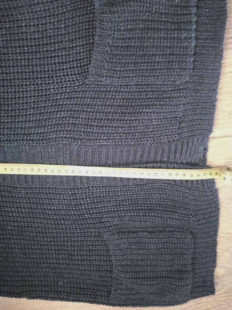 długi sweter kardigan narzutka M L