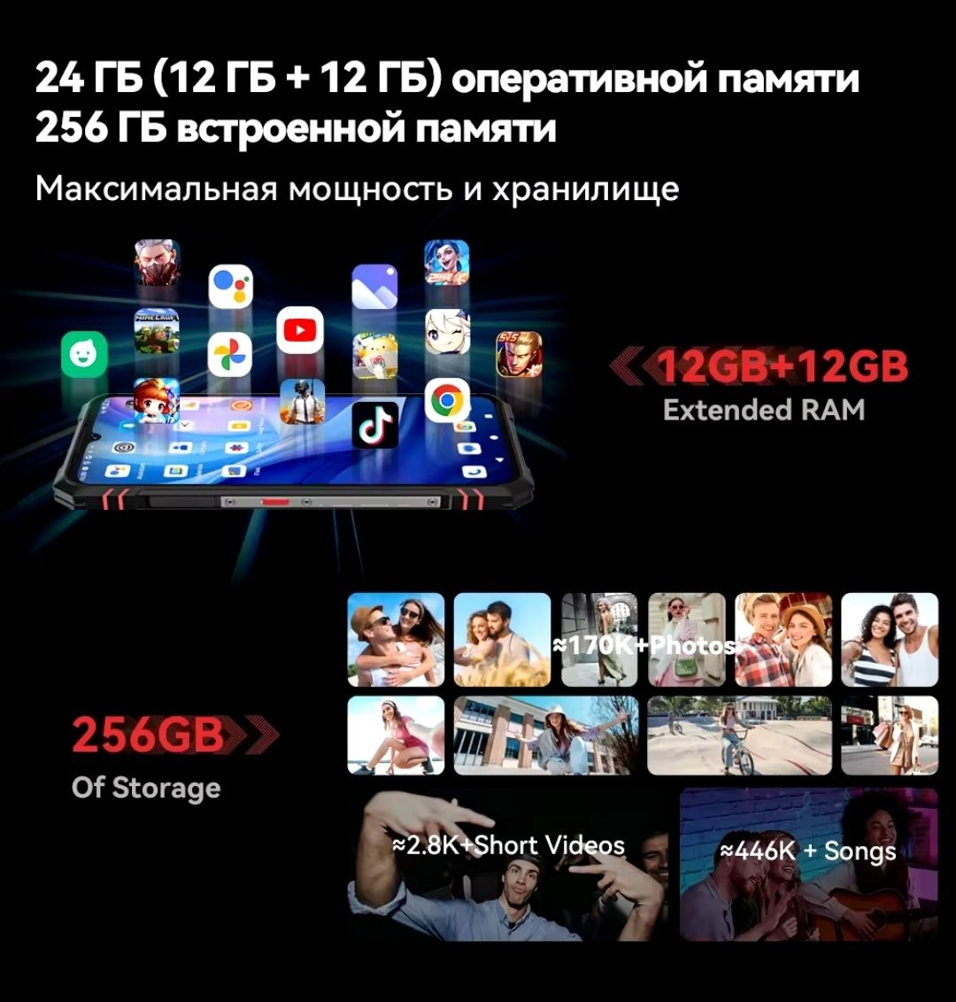 Cubot King Kong Star 2 5G 12/256 Dim8200 5100mAh 33w 6.72" IPS 144Hz