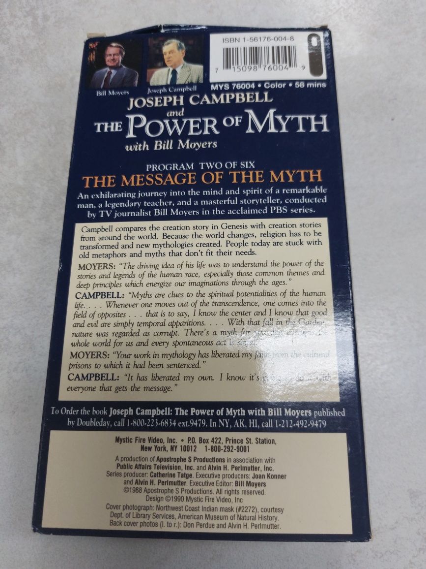 The power of myth 2. The message of the Myth.Joseph Campbell. Kaseta v