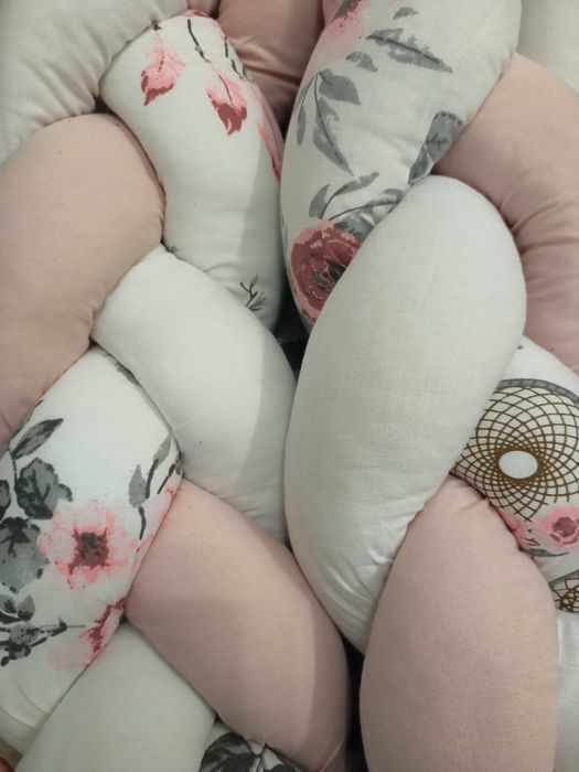 Warkocz, ochraniacz do łóżka 360 cm, wysokość 18 CM