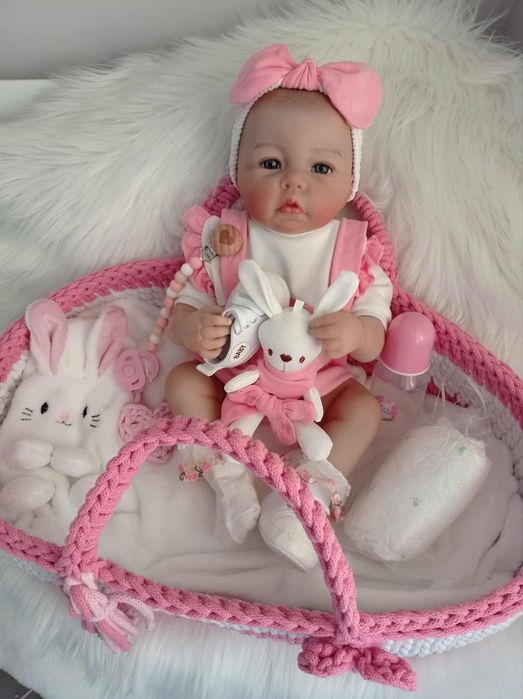 Lalka w typie reborn z wyprawką prezent lala cała winylowa