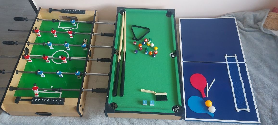 Piłkarzyki,tenis stołowy, bilard,cymbergaj  4 w 1