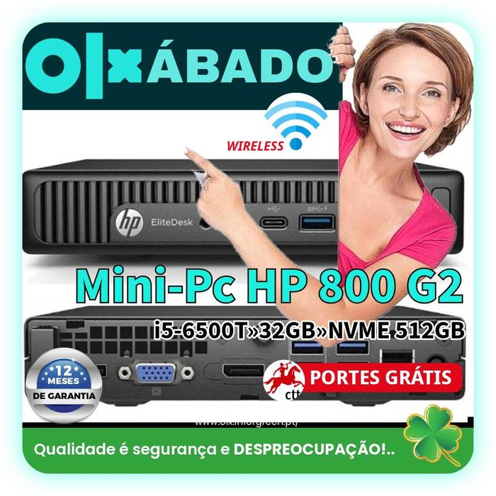 Mini-PC HP 800 G2 I5-6500 até 32GB e Disco até 512GB - OLXÁBADO