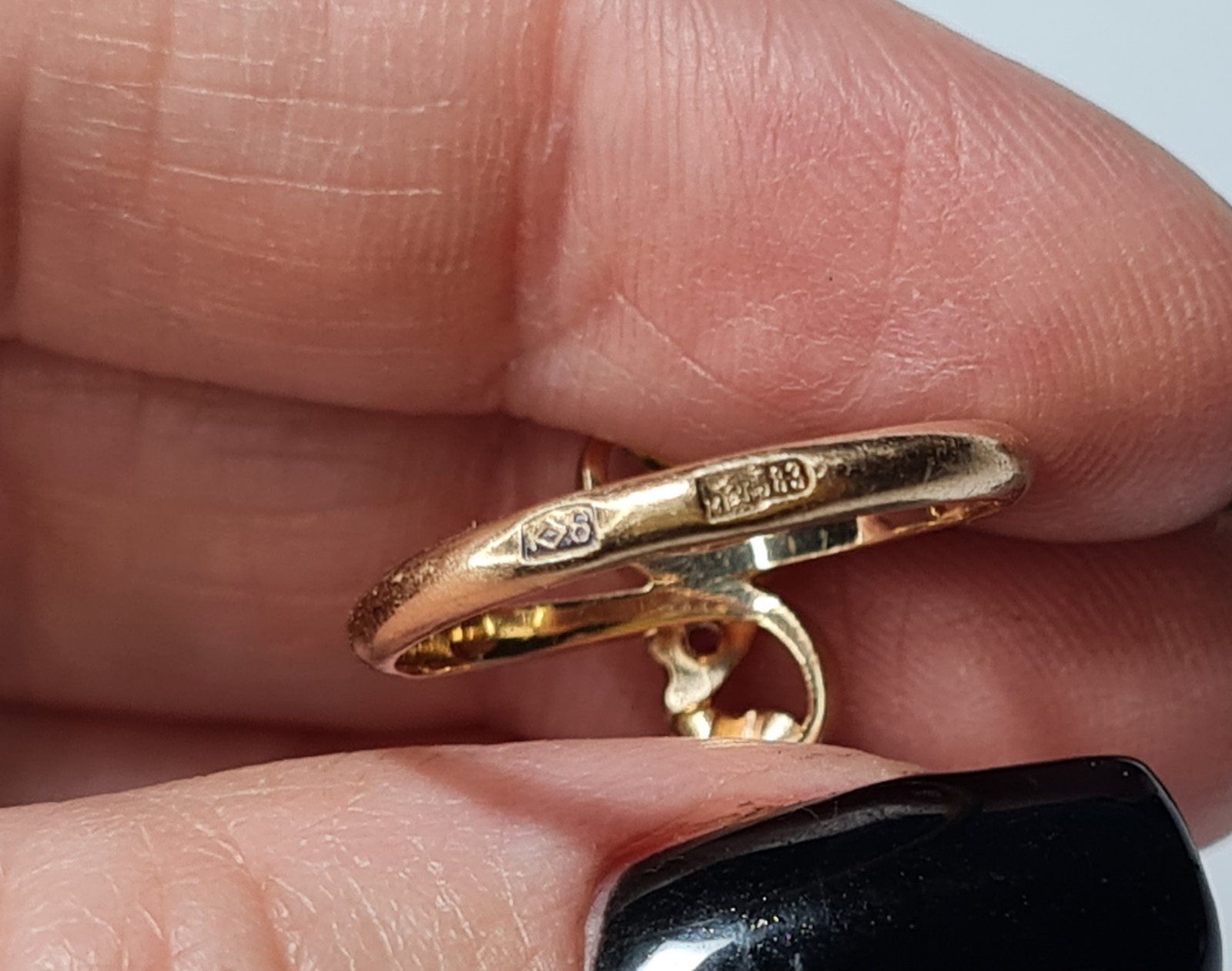 Золотое кольцо с аметистом 583 Ссср.