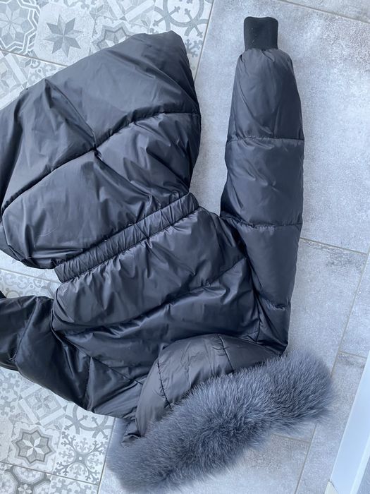 Куртка пуховик з натуральним хутром