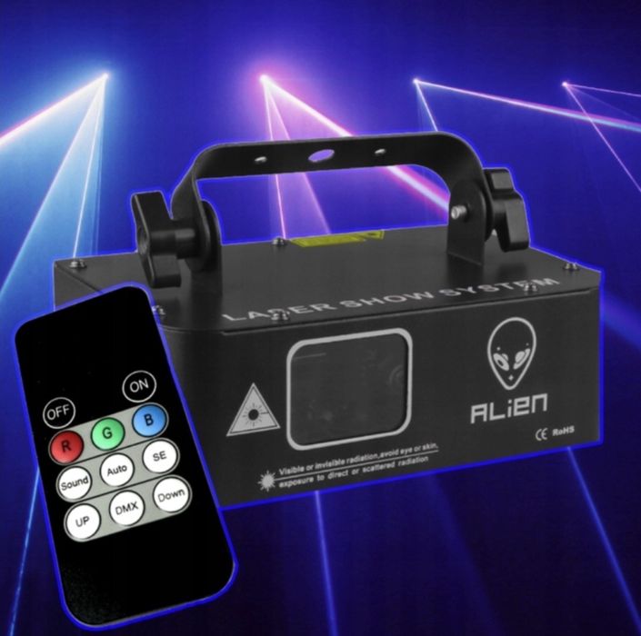Laser kolorowy ALIEN 500mW RGB DMX + pilot!