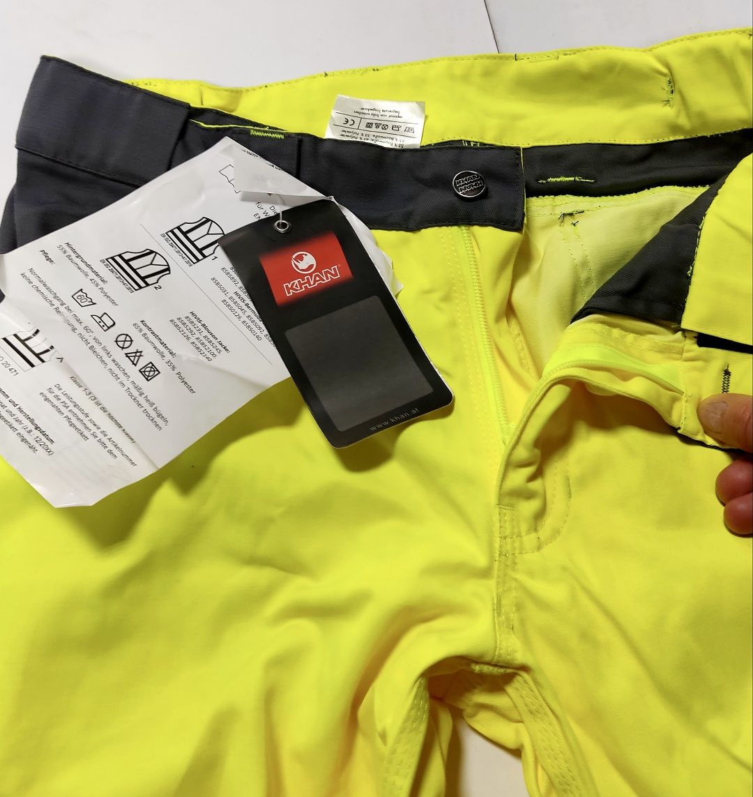 Рабочие сигнальные брюки Khan Hivis,светоотражение,48-50р.