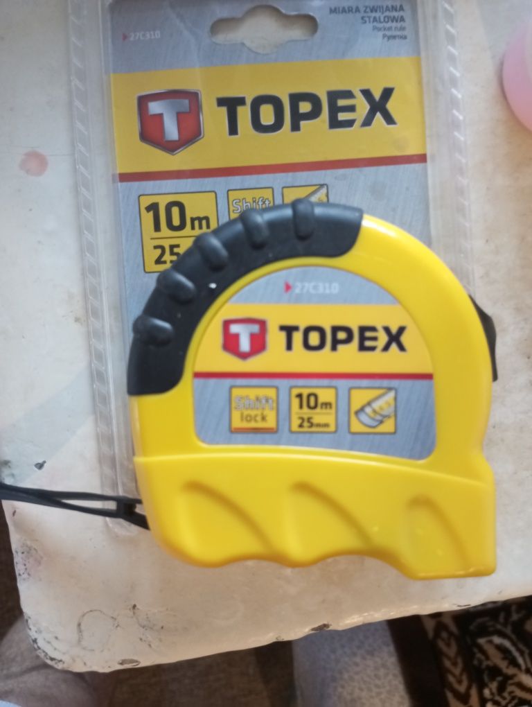 Рулетка TOPEX 10 м х 25 мм с лаковым покрытием (27C310)