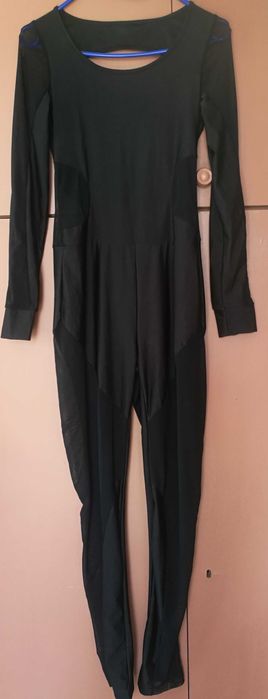 Sexy Kombinezon obcisły przezroczysty siateczka czarny