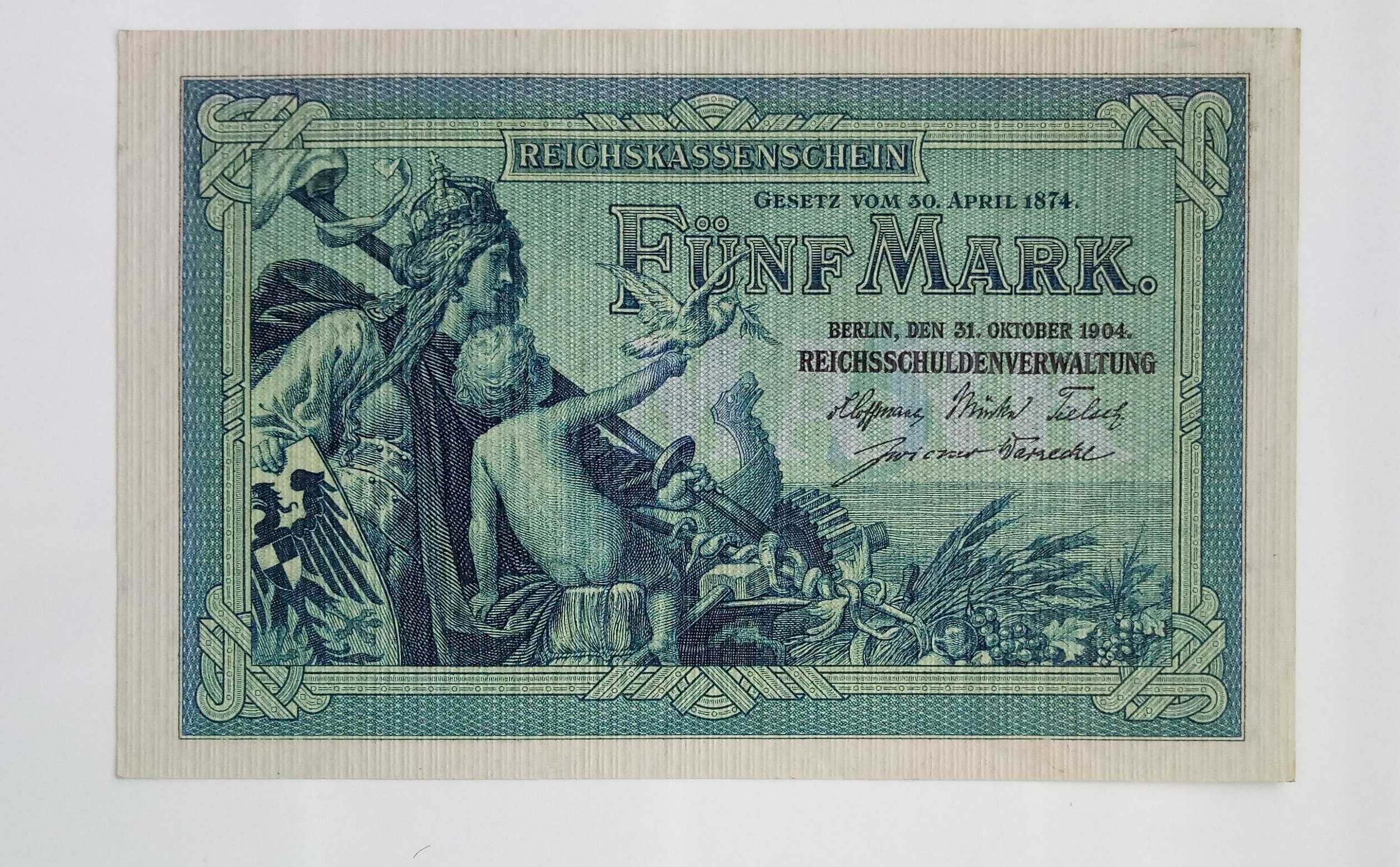5 марок 1904г, Германия, состояние UNC