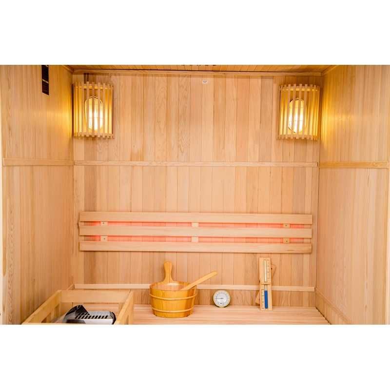 Sauna domowa sucha + panele solne z piecem GN-EA3 150x120x200cm