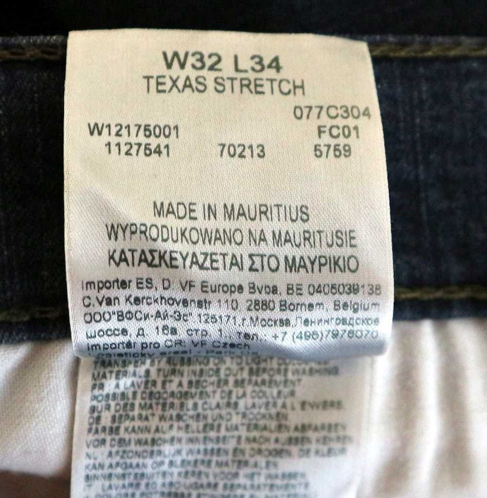 Wrangler Texas Stretch spodnie jeansy W32 L34 pas 2 x 41 cm