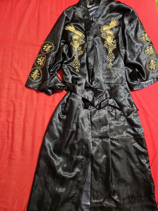 Натуральний шовк халат кімоно чоловічий жіночий