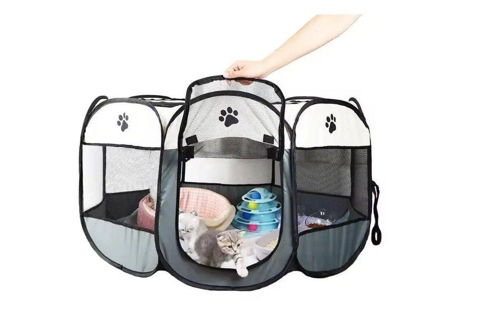 Манеж для домашних животных 73х73х43 вольер для щенков и котят