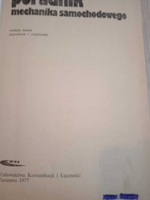 Poradnik Mechanika Samochodowego - Franciszek Stawiszyński (PRL)