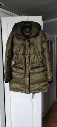 Ochnik xxs puch naturalny kurtka puchowa płaszcz taliowany zimowa