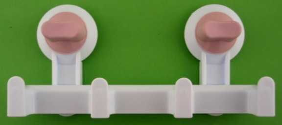 Wieszak z przyssawką łazienkowy podwójny haczyk na ręczniki