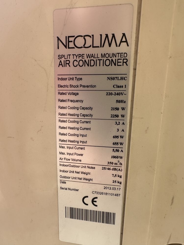 Кондиціонер Neoclima 2600 грн.