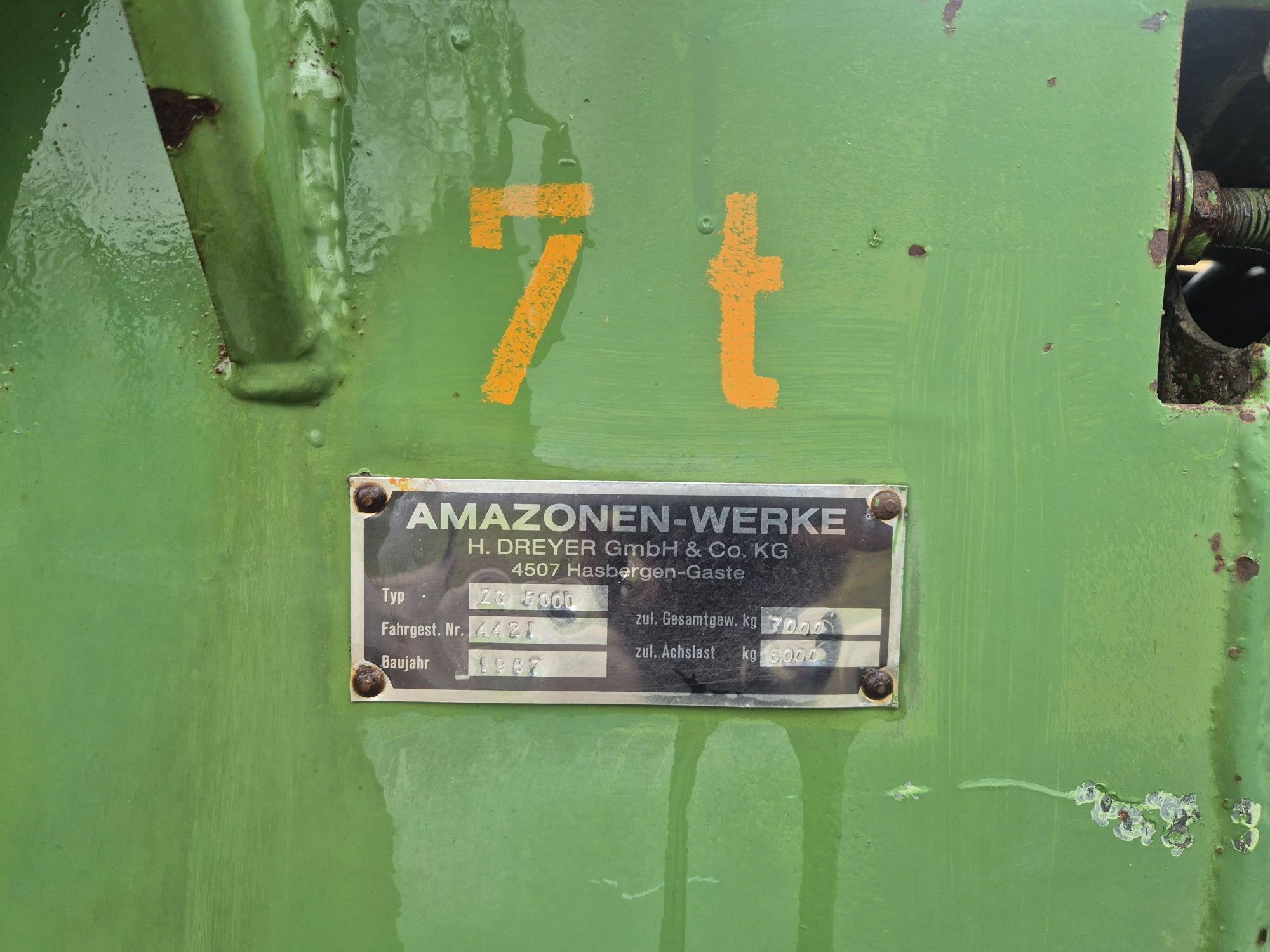 Amazone ZG 5000 ZGb rozsiewacz wapna zmijka