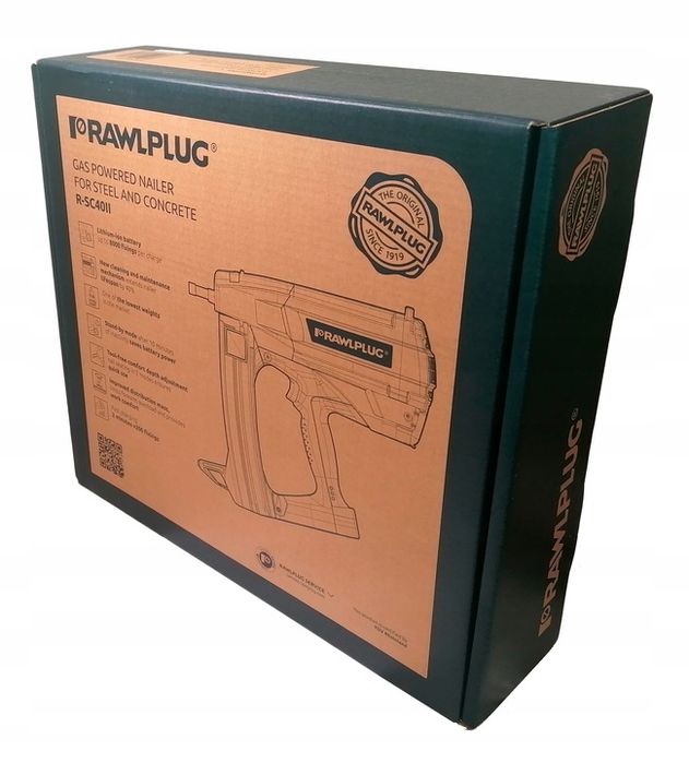 Gazowy Osadzak Gwoździarka Betonu Stali Aku 2ah 18v 15-38mm Rawlplug