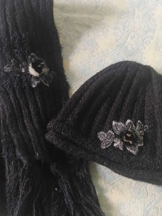 шапка берет жіноча тепла комплект