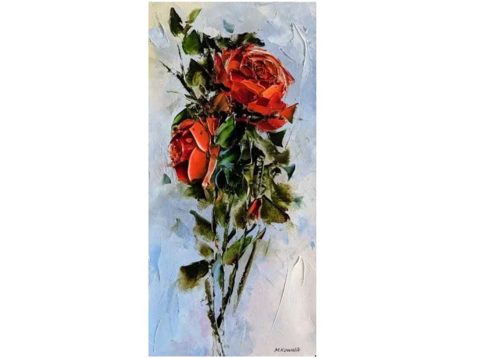 Kowalik - Czerwona róża 20x40cm kwiaty róże