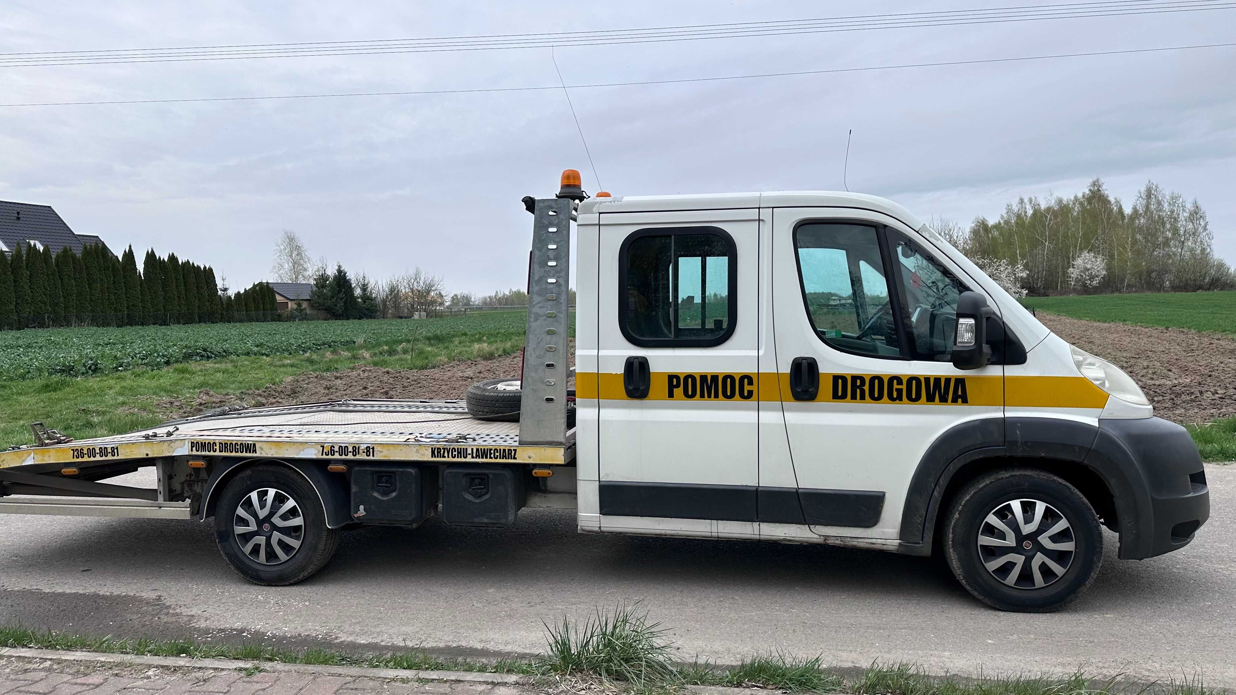 Autolaweta Laweta Fiat Ducato 2009 rok przewóz pojazdów 7 osobowy