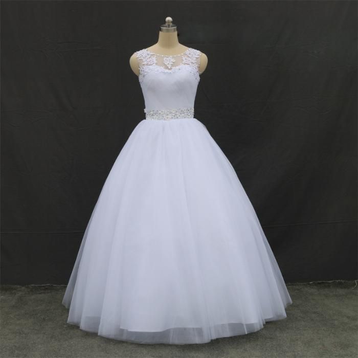 suknia ślubna princessa tiul koronka 46