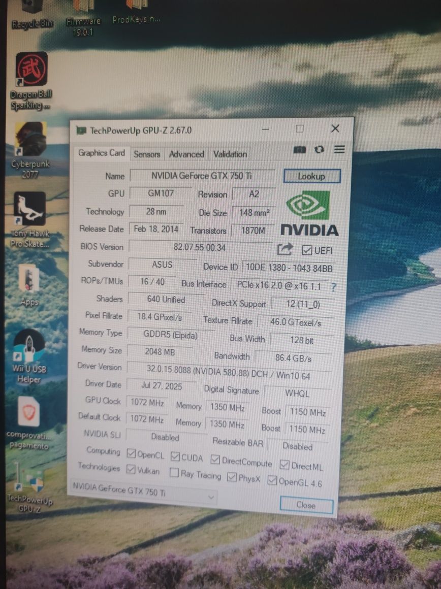 GeForce GTX 750ti 2Gb