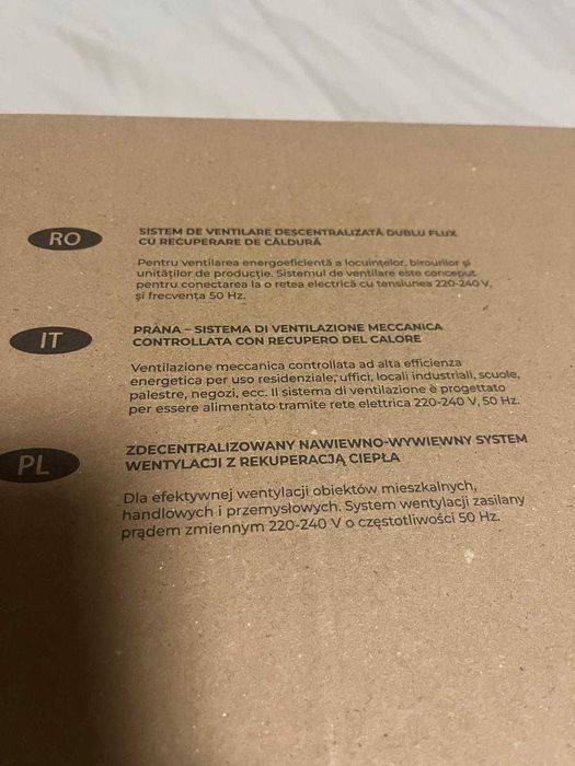 Rekuperator ścienny Prana 150 Standard