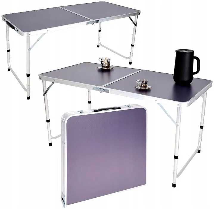STOLIK SKŁADANY KEMPINGOWY Turystyczny Stół pod Namiot na Biwak 120x60