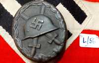 PROMOÇÃO--Wound badge BLACK marc L/56 ORIGINAL Alemanha nazi-suástica