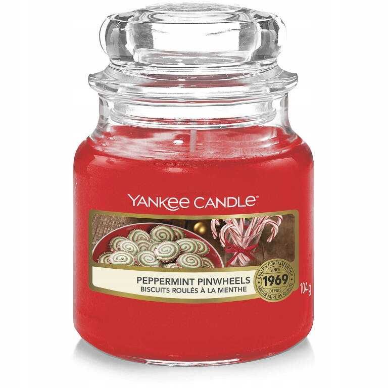 Yankee Candle_Świeca zapachowa parafinowa Peppermint Pinwheels