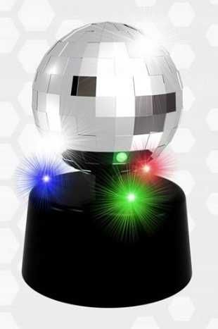 Lustrzana kula disco LED