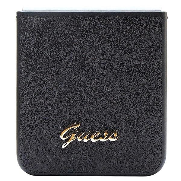 Etui Guess Glitter Script na Samsung Galaxy Z Flip 5 - czarne