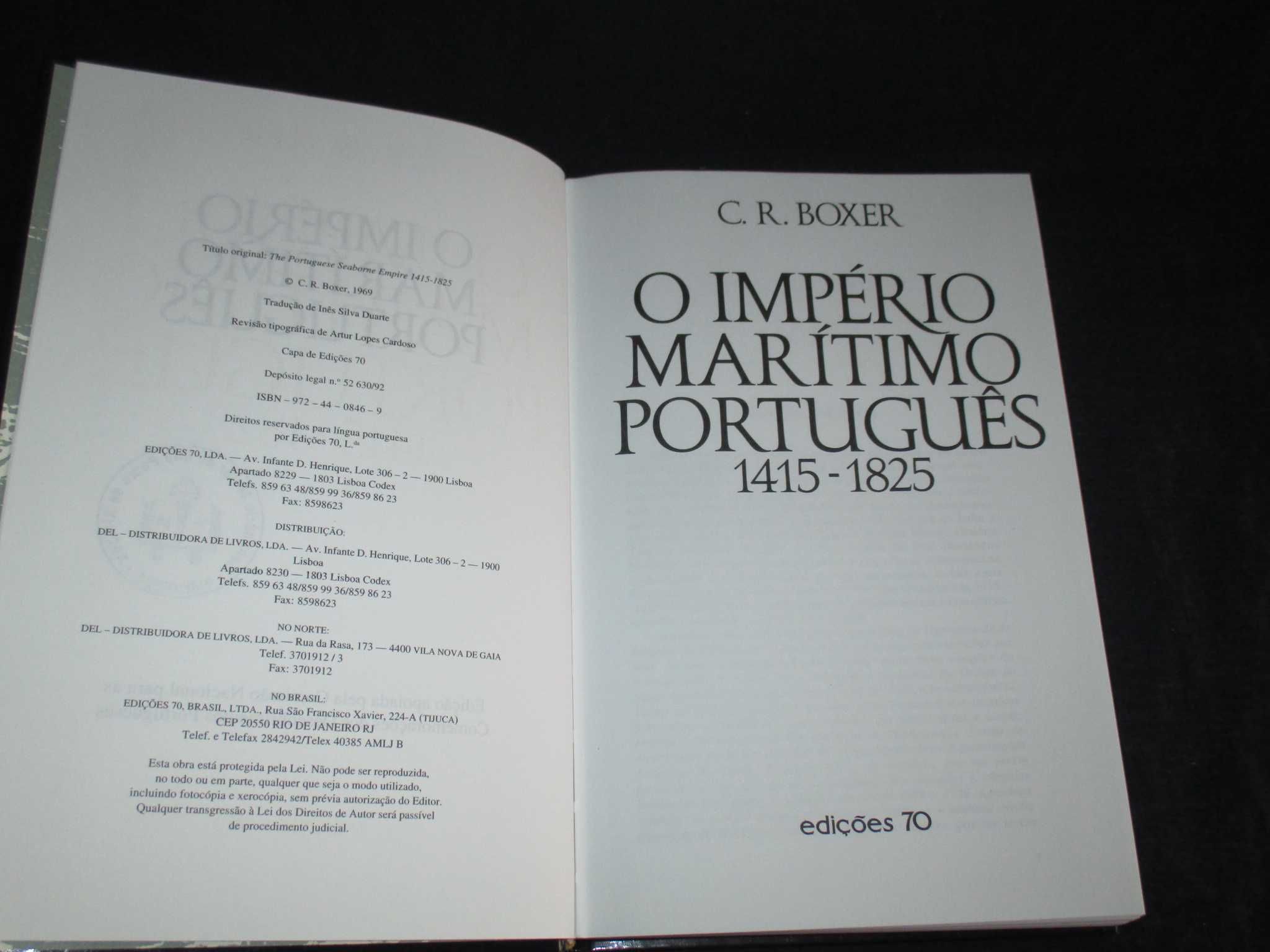 Livro O Império Marítimo Português C. R. Boxer