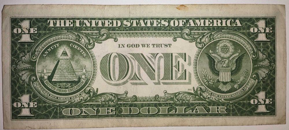 dolar 1957 A rok - SILVER CERTIFICATE - stan - VF/XF banknot