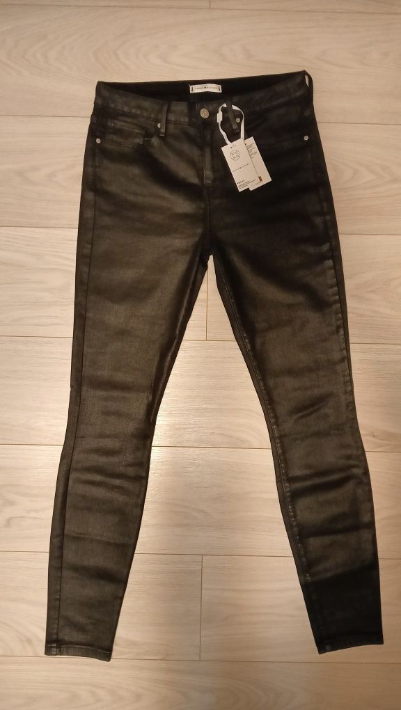 Jeansy nowe czarne spodnie Tommy Hilfiger THFlex Como Skinny W29 L30