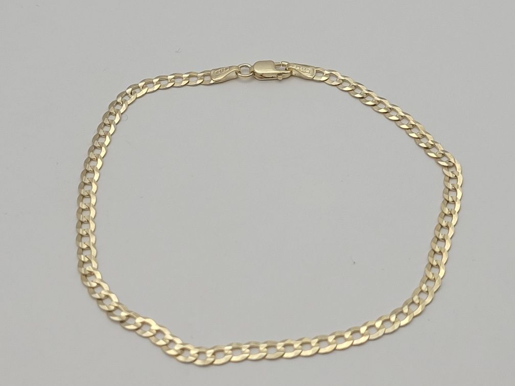 Nowa Złota bransoletka złoto próby 585, pancerka Pełna 20 cm