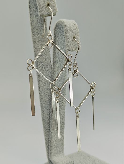 Советские серебряные серьги 875 пробы