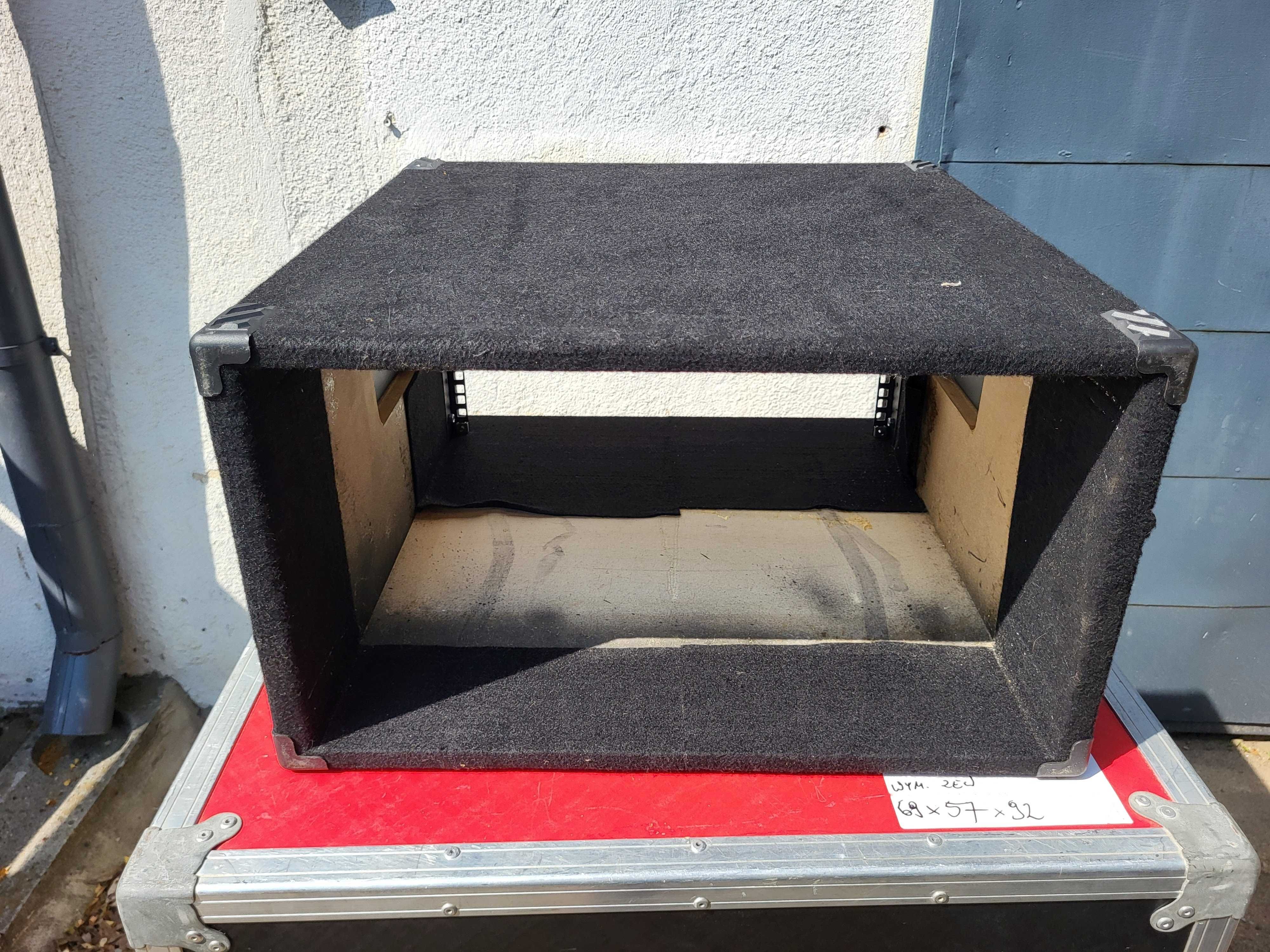 Stojak RACK 6U 19cali  gł. 50cm drewno w kocu / FAKTURA /