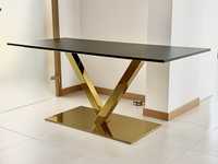 Stelaż stół złoty chrom podstawa stołu złota chromowana