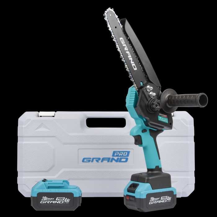 Акумуляторна ланцюгова пила Grand АПЦ 20V/8"-4 комплект або тушка