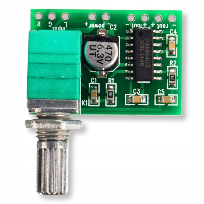 Moduł wzmacniacz audio PAM8403 z potencjometrem