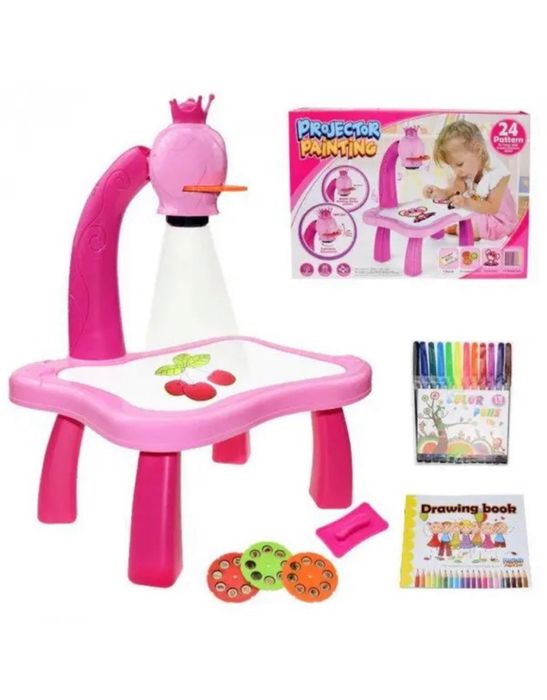 Дитячий стіл проектор музичний з підсвічуванням для малювання