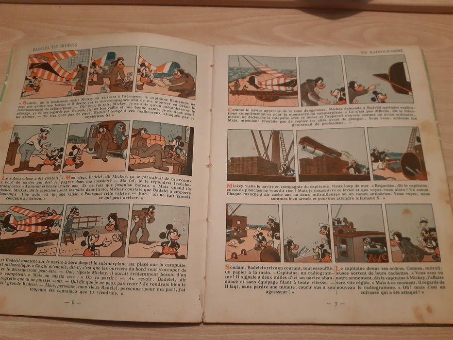 Raríssimo livro de 1937 "Mickey Chez Les Pirates "